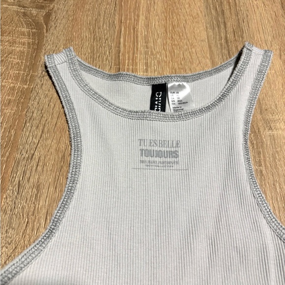 Divided Ribbed Racerback Tank Top - Picture 3 of 5